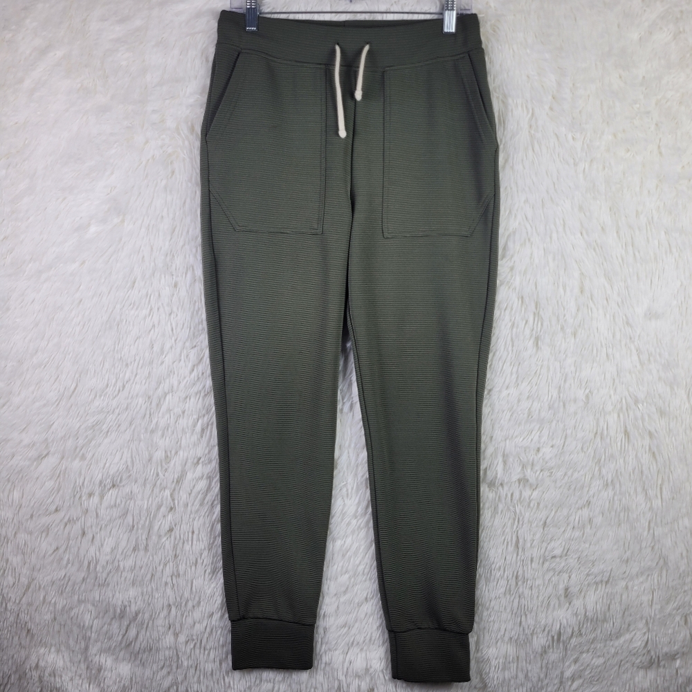 Rustic‎ Dime Mens S Green Ribbed Jogger Pants Athleisure Streetwear Casual